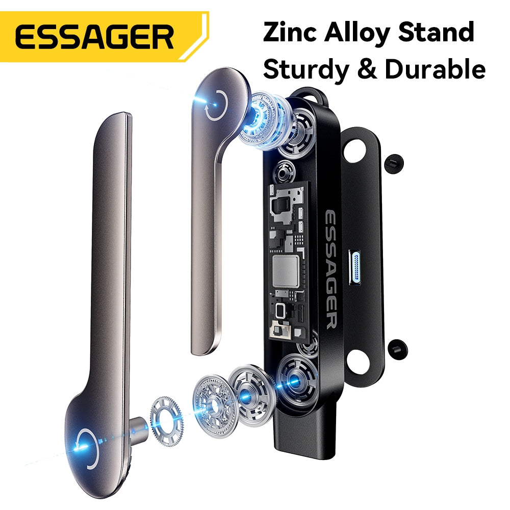 Essager 2in1 Phone Stand Holder Bracket OTG Adapter USB C to C / C to Lighting for Smartphone Tablet
