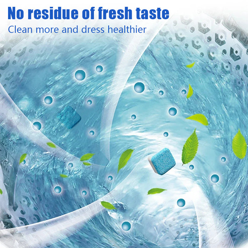 12pcs/box Washing Machine Cleaner Tablets Drum Cleaning Descaler Antibacterial Deodorizer Detergent