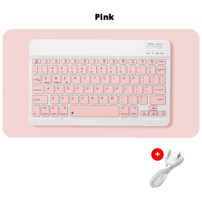 10 Inch Wireless Bluetooth Keyboard + Wi-Fi Mouse Set Rechargeable Tablet Smartphone Laptop Windows