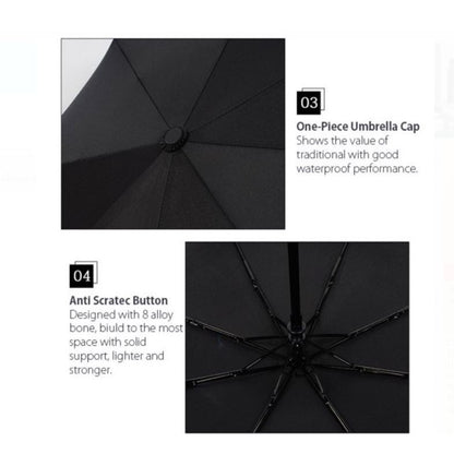 Automatic Foldable Umbrella Auto Open Close UV Protection Windproof 8 Rib Rain Auto Folding Umbrella