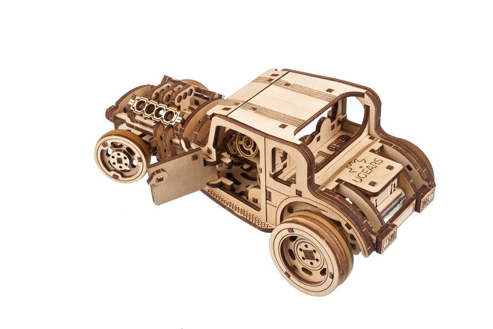 Ugears Hot Rod Furious Mouse ★Mechanical 3D Puzzle Kit Model Toys Gift Present Birthday Xmas Christmas Kids Adults