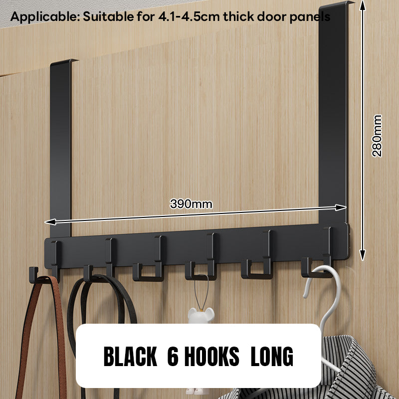 6 / 8 Hooks Over Door Hook Hanger No Drill Towel Coat Clothes Rack Storage Holder Door Behind Hanger