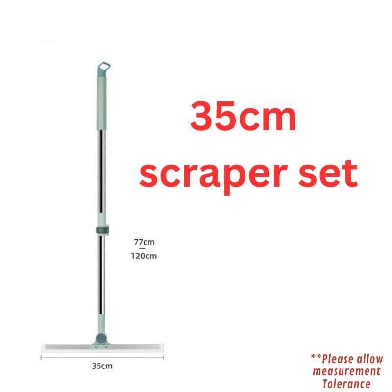 35cm/50cm Silicone Scraper Broom Wiper Extendable Rotatable Floor Glass Window Cleaning Tool Bathroom Mop