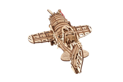 Ugears Mad Hornet Airplane ★Mechanical 3D Puzzle Kit Model Toys Gift Present Birthday Xmas Christmas Kids Adults