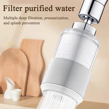 360° Swivel Tap Aerator Faucet Filter Dual Mode High Pressure Kitchen Water Purifier Anti-Splash Head