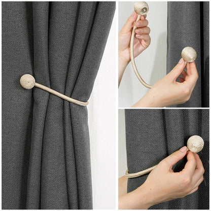 1Pc Magnetic Curtain Tieback Hook Buckle Clip Polyester Decorative Luxury Strap Home Accessories