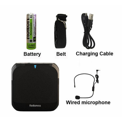 Rolton K400 Mini Bluetooth Loudspeaker Voice Amplifier w/ Mic USB MicroSD Portable Teaching Speaker