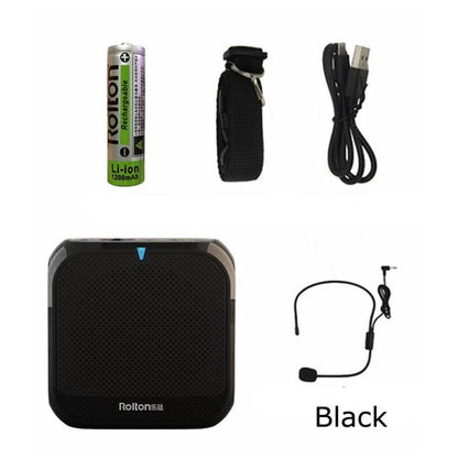 Rolton K400 Mini Bluetooth Loudspeaker Voice Amplifier w/ Mic USB MicroSD Portable Teaching Speaker