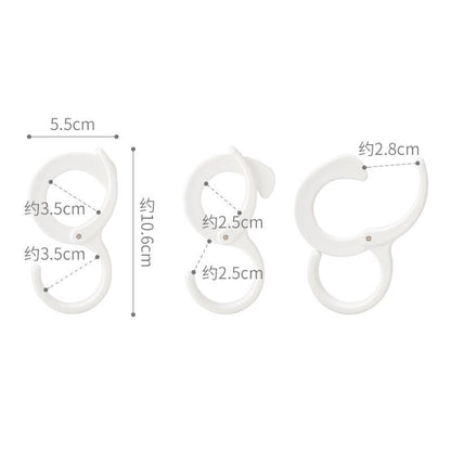 1pc Adjustable S-Shaped Hook Safety Buckle Closet Rod Clothes Bag Foldable Travel S Hanger Baby Pram