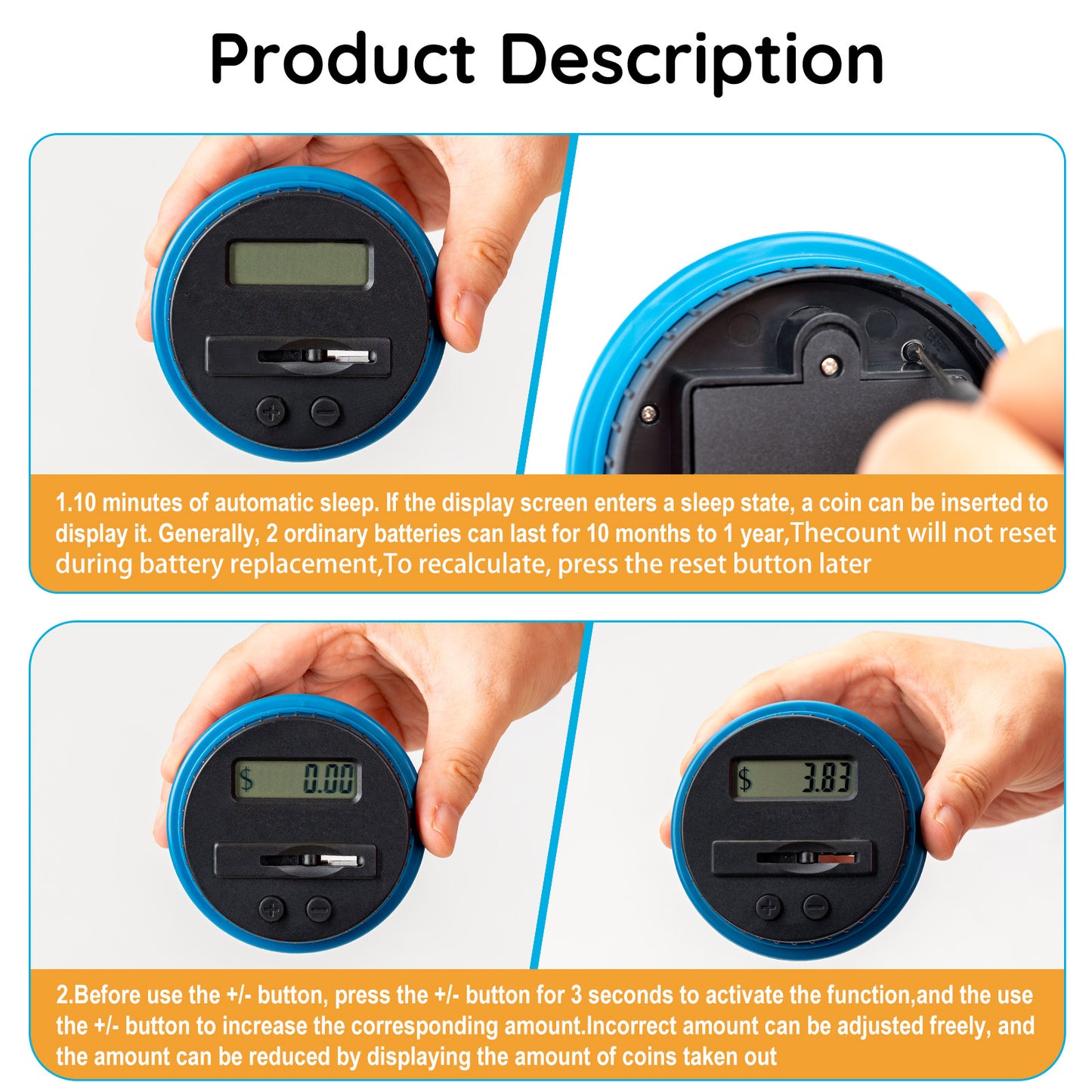 SGD Electronics Coins Deposit Piggy Bank Digital LCD Coins Counting Jar Singapore Dollar Money Box