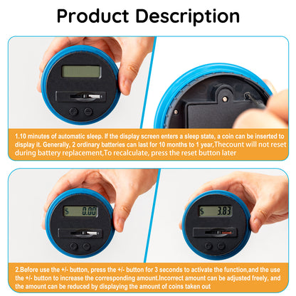 SGD Electronics Coins Deposit Piggy Bank Digital LCD Coins Counting Jar Singapore Dollar Money Box