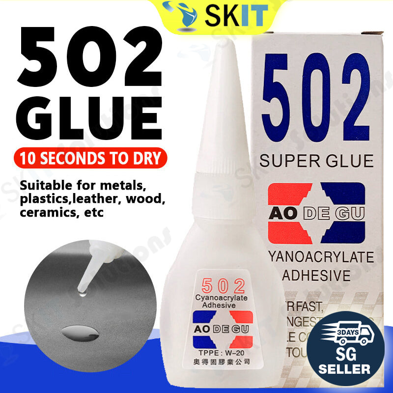 【BUNDLE OF 5】502 Super Glue Cyanoacrylate Adhesive Strong Fast Bonding Quick Dry Multi-Purpose Repair Glue 8 gram