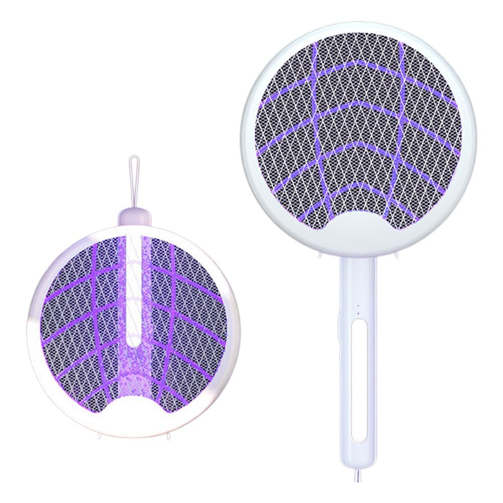 3in1 Electric Mosquito Swatter UV Light Lamp Trapper USB Rechargeable Bug Fly Zapper Killer Racket
