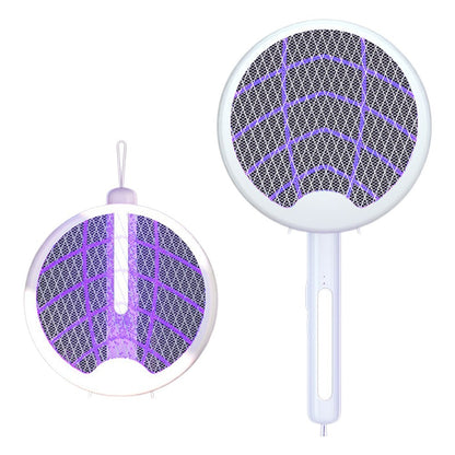3in1 Electric Mosquito Swatter UV Light Lamp Trapper USB Rechargeable Bug Fly Zapper Killer Racket
