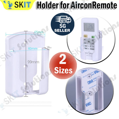 Small / Large Universal Aircon Remote Wall Mount Holder Bracket w/ 3M Adhesive / Screw Mount Option