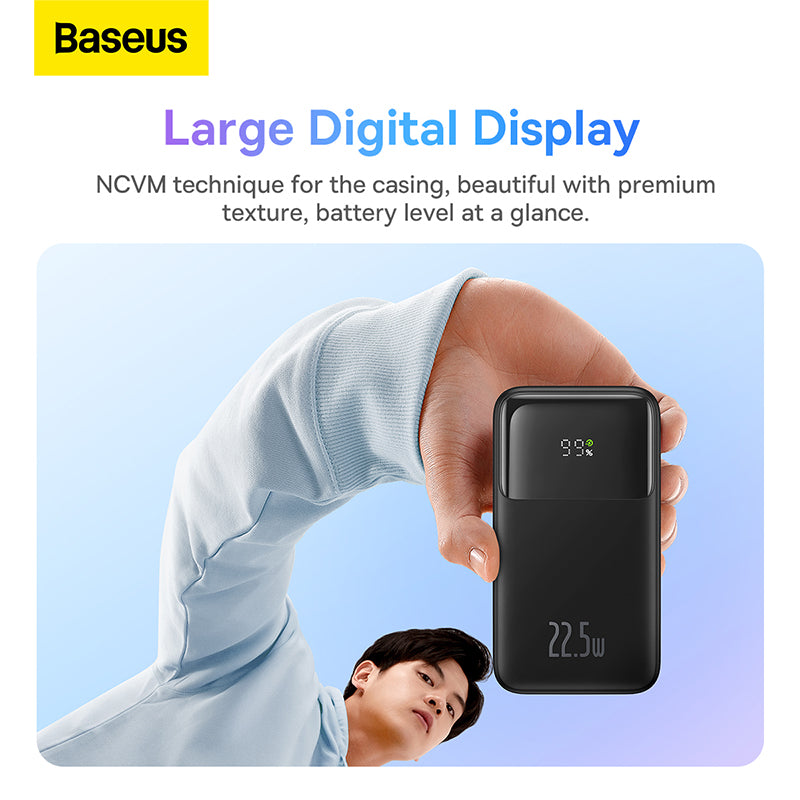 Baseus Comet Series 22.5W Power Bank Powerbank 10000mAh 20000mAh with Built In Dual-Cable Portable Charger Fast Charge