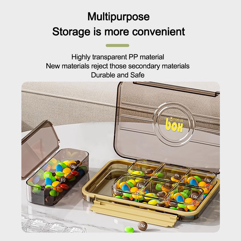 7/21/28 Grids Weekly Pill Organizer Portable Travel Box Medicine Case Large Capacity Daily Reminder