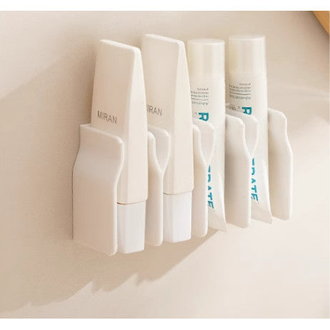 Wall Mounted Facial Cleanser Rack No Drill Storage Holder for Toothpaste Hand Cream Tube Organizer