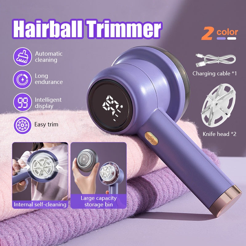 【SKIT】Fabric Shaver Defuzzer Electric Lint Remover Rechargeable USB Sweater Shaver Hair Ball Trimmer