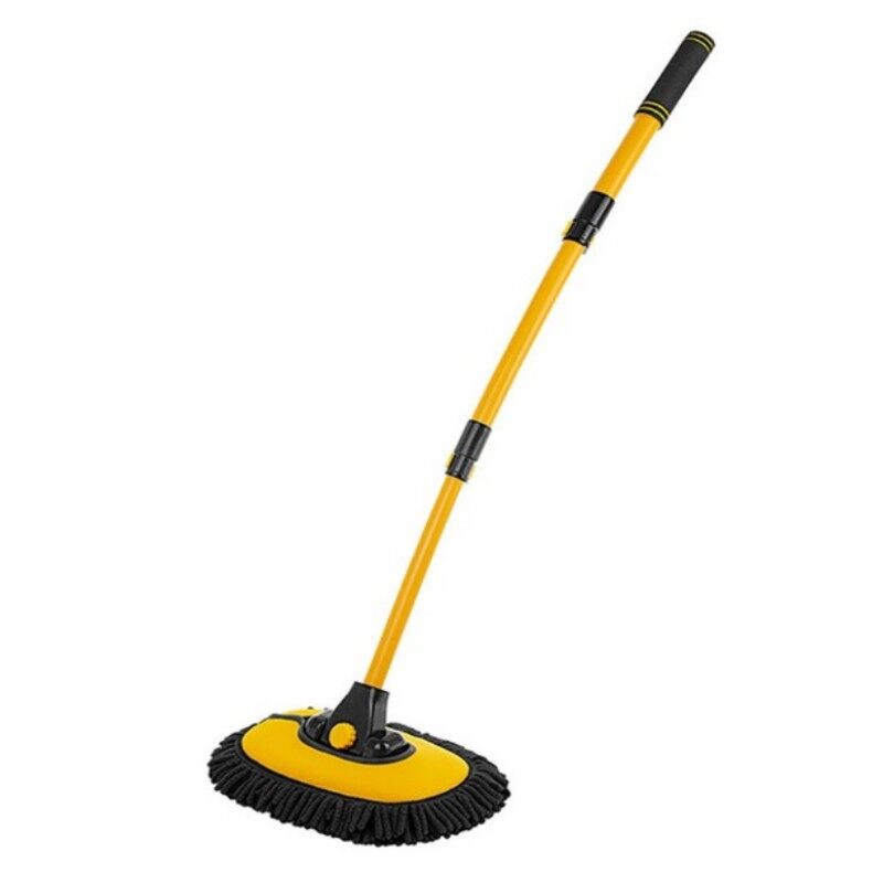 2-In-1 Car Cleaning Brush Telescoping Long Handle Mop Chenille Microfiber Broom Pole Car Wash Tool