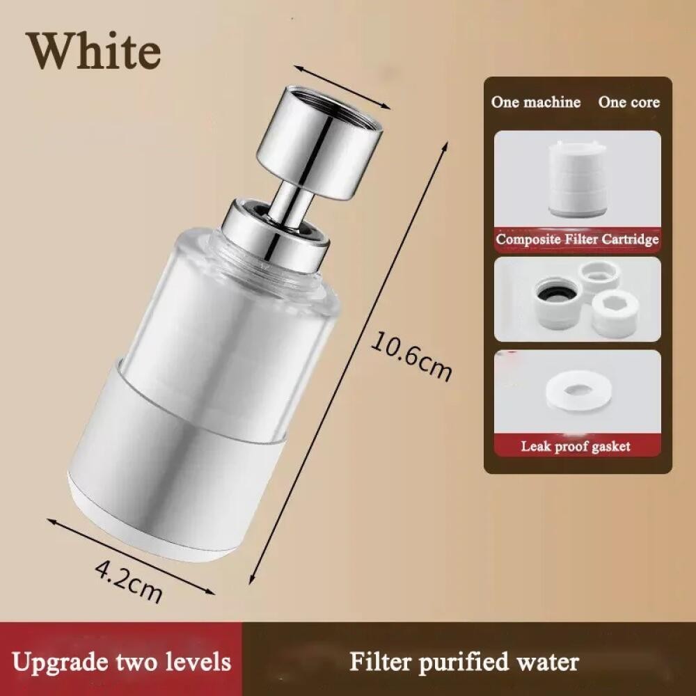 360° Swivel Tap Aerator Faucet Filter Dual Mode High Pressure Kitchen Water Purifier Anti-Splash Head
