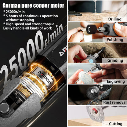 Mini Cordless 12V Drill Grinder Engraving Pen Power Tool for Jewelry Wood Glass Cutting Polishing