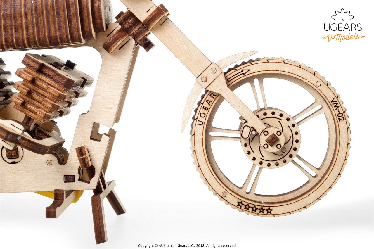 Ugears Bike Vm-02 ★Mechanical 3D Puzzle Kit Model Toys Gift Present Birthday Xmas Christmas Kids Adults