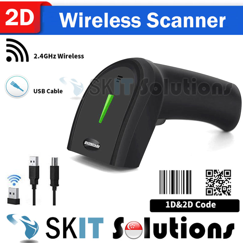 Symcode 1D/2D/QR Barcode Wired/2.4GHz Wireless/Bluetooth Scanner Handheld Laser Scan Screen Bar Code Reader