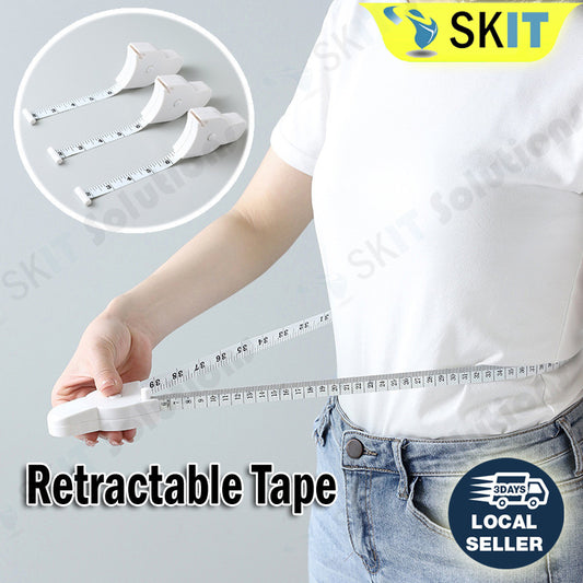 1.5m Automatic Body Measuring Tape Retractable Fitness Measure Waist Chest Leg Sewing Ruler Tool