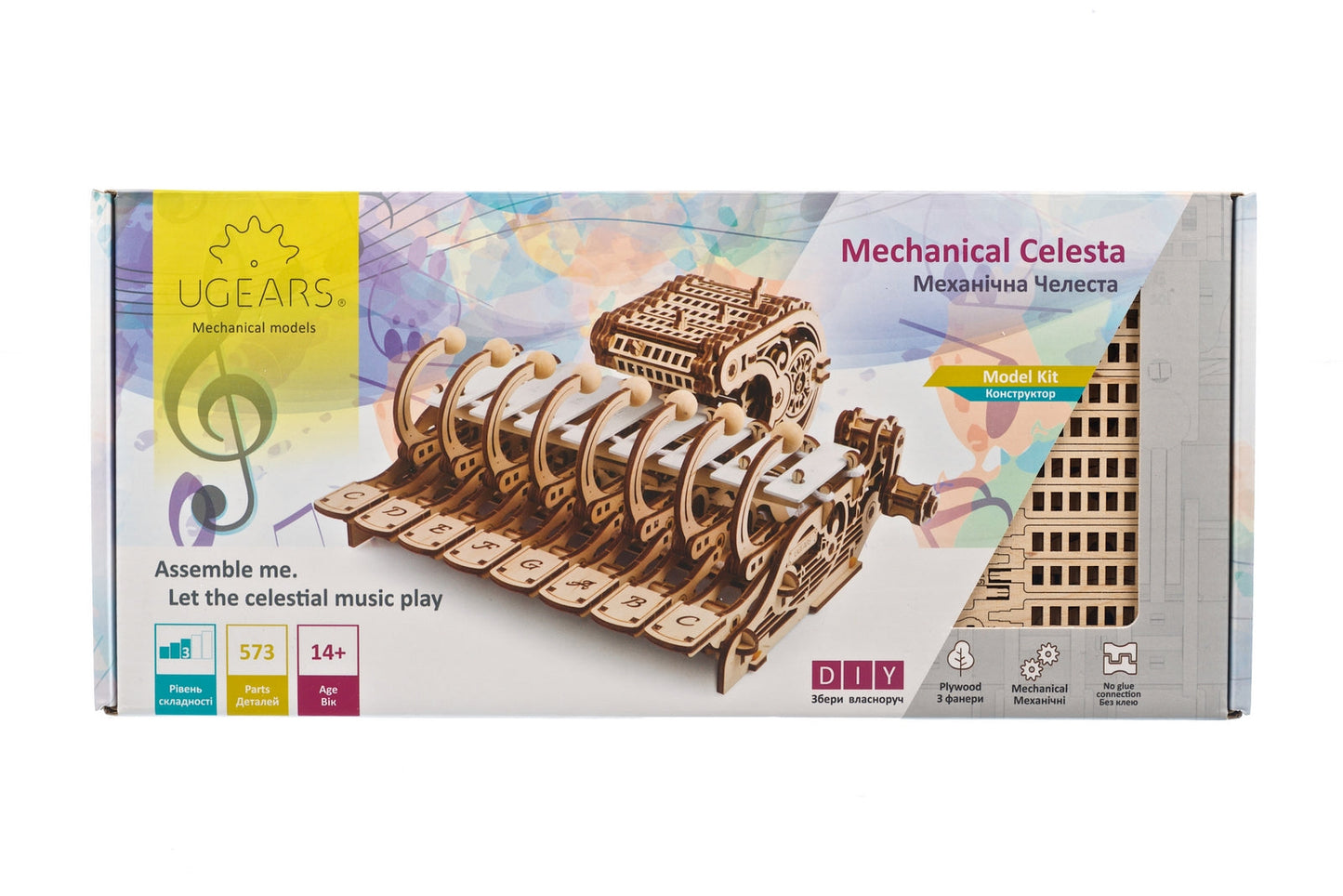 Ugears Mechanical Celesta ★Mechanical 3D Puzzle Kit Model Toys Gift Present Birthday Xmas Christmas Kids Adults