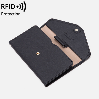 RFID Blocking Anti-Theft Travel PU Leather Wallet Passport Holder Cash Credit Card Organizer Protection Pouch Case Cover