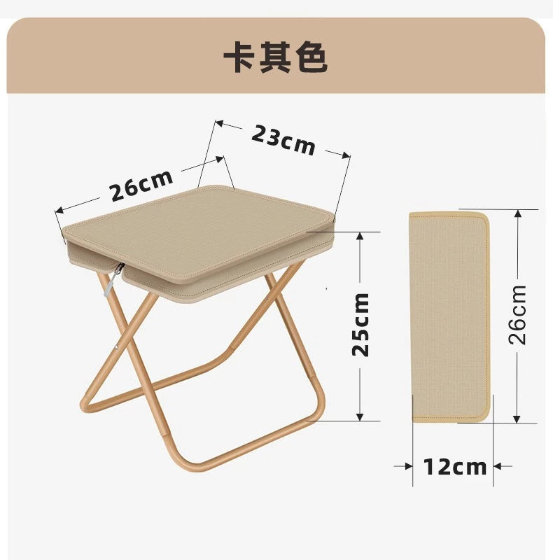 Foldable Camping Stool with Carry Bag Travel Outdoor Portable Folding Chair Lightweight Compact Seat
