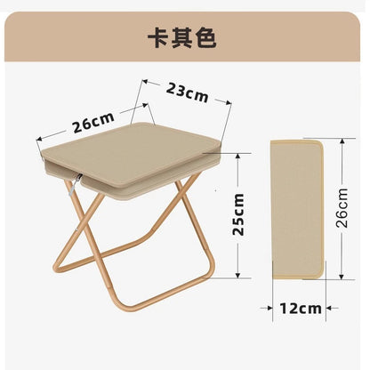 Foldable Camping Stool with Carry Bag Travel Outdoor Portable Folding Chair Lightweight Compact Seat