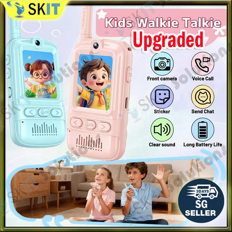 Kids Video Walkie Talkie Rechargeable HD Screen Two Way Radio Camera Outdoor Toy Birthday Xmas Gift