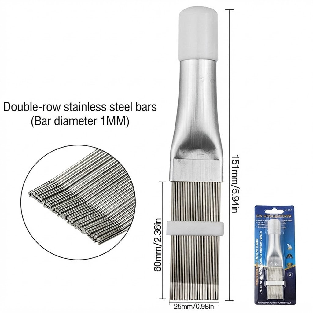 Air Conditioner Fin Comb AC Coil Cleaner Straightener Aircon Condenser Radiator Fin Repair Tool Brush