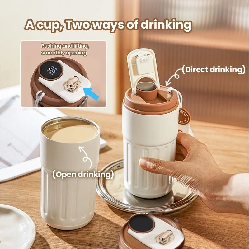 Smart LED Temperature Display Digital Thermal Coffee Cup Stainless Steel Tumbler Flask Mug
