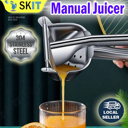 SUS 304 Stainless Steel Hand Press Juicer Lemon Squeezer Juice Manual Pressed Extractor Lime Presser