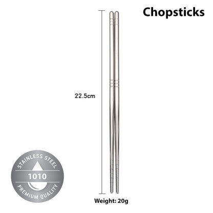 Stainless Steel Cutlery Set Fork Spoon Knife Chopsticks Soup Spoon Tea Spoon Kitchen Utensils Gift