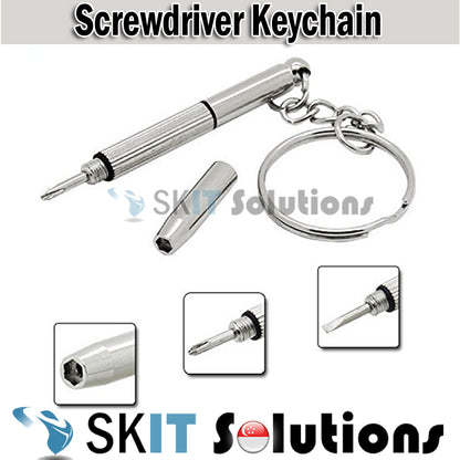 Mini Pocket Screwdriver Precision Repair Kit for Watch Sunglass Glasses Jewellery Eyeglass Eyewear Screw Driver Keychain