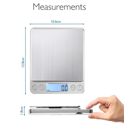 Digital Kitchen Cooking Multifunction Food Weighing Scale 500x0.01g/3000x0.1g Bake Jewelry Weight