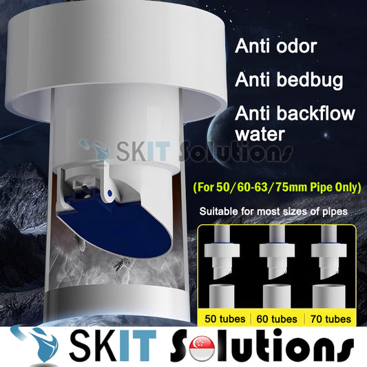 50/60/75mm Drain Pipe Sealing Plug Sewer Seal Deodorant Silicone Ring Washing Machine Drainage Backflow Preventer Bathroom Kitchen