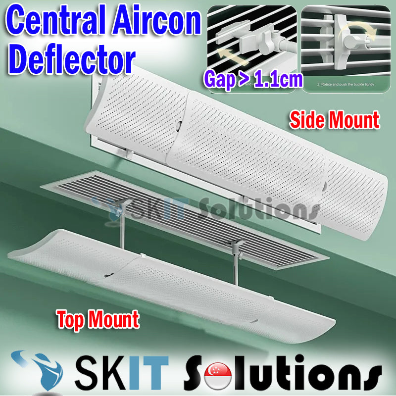 Central Aircon Wind Deflector for Grid Vertical Horizontal Ceiling Duct Airflow Diverter Air Conditioner Vent Shield Guide