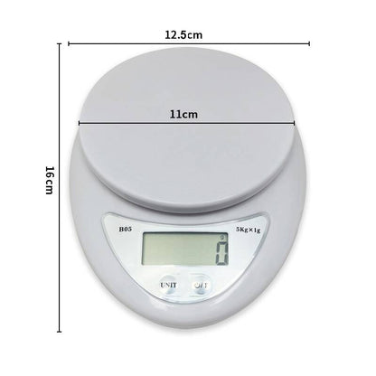 Digital Kitchen Weighing Scale 5kg/1g Electronic Food Scale LCD Cooking Baking Coffee Herb Jewelry
