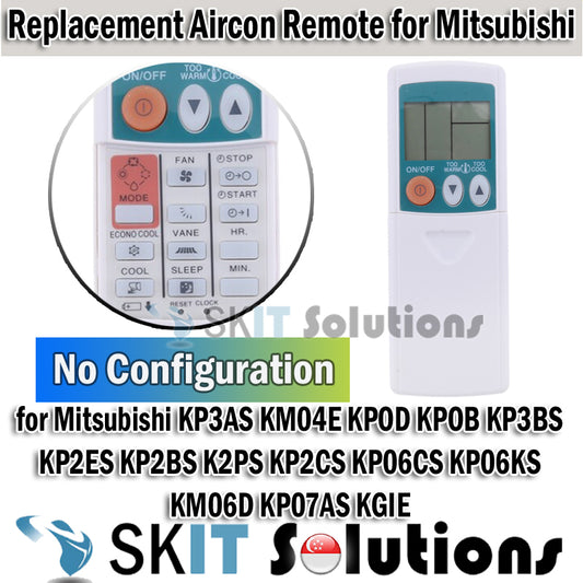 Replacement Mitsubishi Aircon Remote Control Air Con Air Conditioner AC Controller KP3AS KM04E KPOD KPOB KP3BS KP2ES KP2BS K2PS KP2CS KP06CS KP06KS KM06D KP07AS KGIE