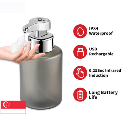 Rechargeable Automatic Soap Dispenser Foam/Liquid Hand Free Touchless Smart Auto Dish for Bathroom