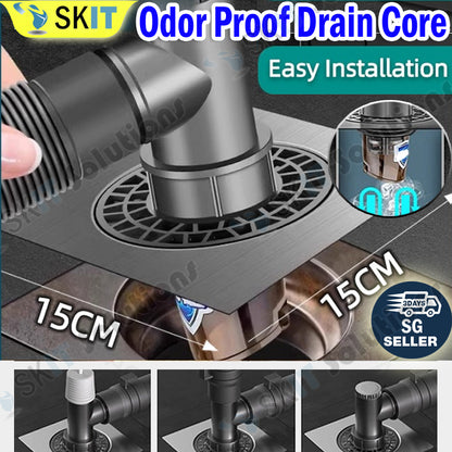 Stainless Steel Odor Proof Floor Drain Core 10cm / 15cm Washing Machine Drain Cover Anti Odor Filter