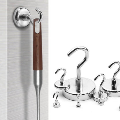 2pc Strong Magnetic Hooks Magnet Holder Wall Hanging Hanger Magnetic Organizer Organiser Hook Home Kitchen Metal Surface