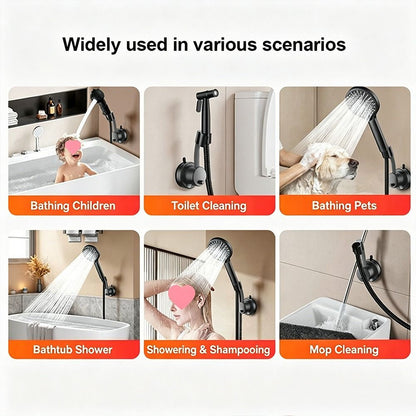 Adjustable Shower Head Suction Cup Holder Showerhead Bracket No Drill FREE Wall Mount Bathroom Bidet