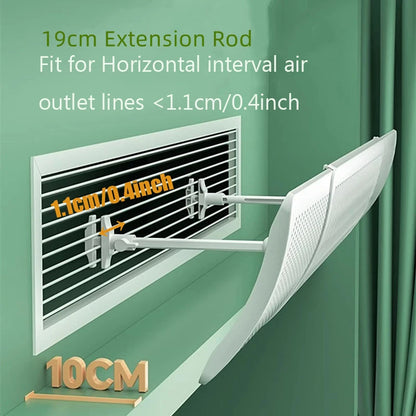 Central Aircon Wind Deflector for Grid Vertical Horizontal Ceiling Duct Airflow Diverter Air Conditioner Vent Shield Guide