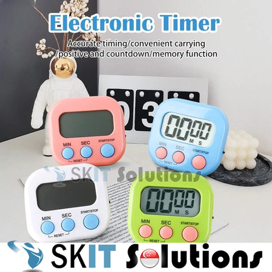 LCD Digital Kitchen Timer Magnetic Countdown Loud Alarm Cooking Baking Oven Timer Office Gym Exam